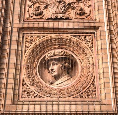Détail de la façade de la Hamburger Kunsthalle - H. v. d. Schirrmacher G. T. and Erbe A. Hude