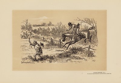 Croquis de chasse, n° 9, Attention (gravure) - Hablot Knight (1815 92) Browne