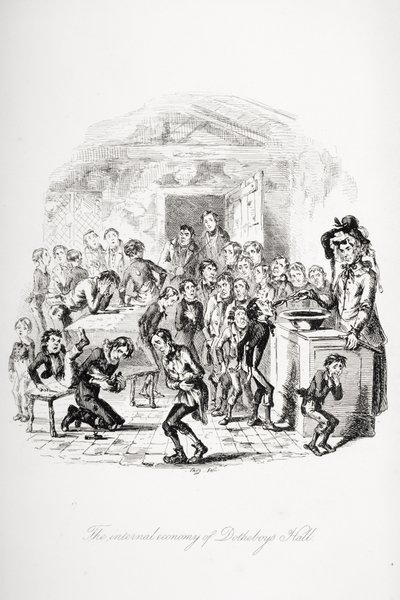 Illustration pour Nicholas Nickleby de Charles Dickens - Hablot Knight (1815 92) Browne