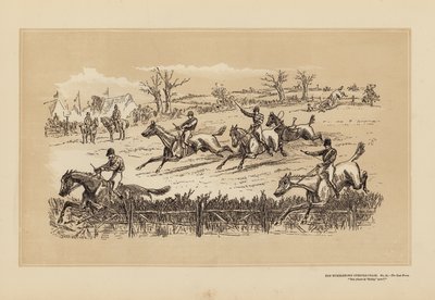 La course de steeple-chase de Tumbletown, n° 11, La dernière clôture (gravure) - Hablot Knight (1815 92) Browne