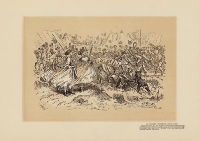 La réunion de Wimbledon, n°1, Le cheval de guerre (gravure) - Hablot Knight (1815 92) Browne