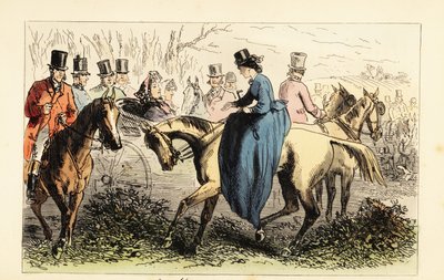 Aristocrate anglais dans une calèche ignorant une poignée de main d