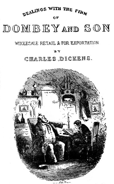 Dombey et Fils. Page de titre - Hablot Knight Browne