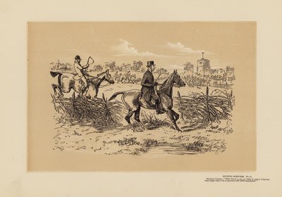 Croquis de chasse, n° 11, un pasteur sportif (gravure) - Hablot Knight (1815 92) Browne