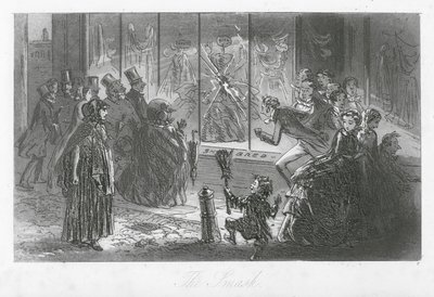 Rues de Londres : Le Fracas (gravure) - Hablot Knight (1815 92) Browne