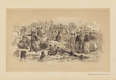Course de bateaux Oxford et Cambridge, n°1, sur les berges - Hablot Knight (1815 92) Browne