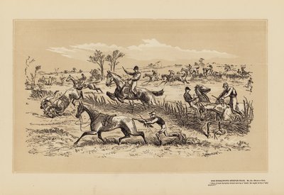 La course de steeple-chase de Tumbletown, n° 10, Pile ou face - Hablot Knight (1815 92) Browne