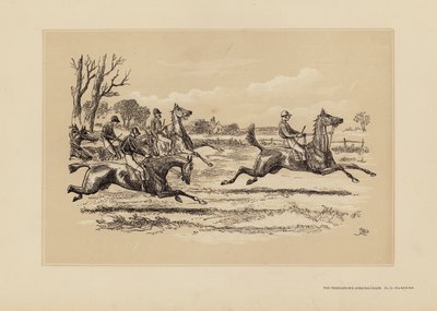 La course de steeple de Tumbletown, No 3, Trop chaud pour durer (gravure) - Hablot Knight (1815 92) Browne