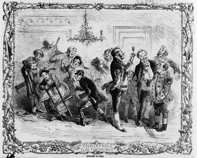 Noël dans la salle des domestiques - Hablot Knight Browne