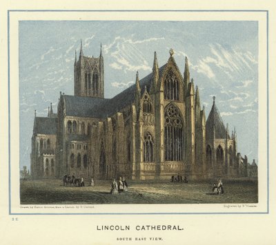 Cathédrale de Lincoln, vue sud-est - Hablot Knight Browne