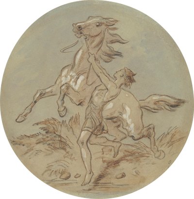 Un des dix-huit dessins pour une série de plaques illustrant Vénus et Adonis - Hablot Knight Browne