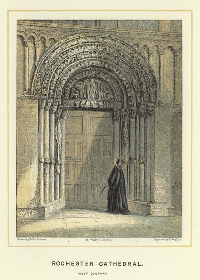 Cathédrale de Rochester, porte ouest - Hablot Knight Browne