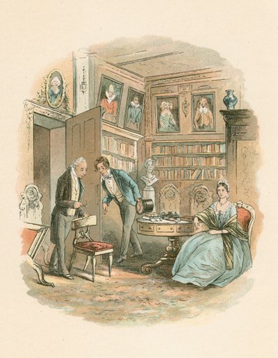 Scène de Bleak House de Charles Dickens, 1852-1853 - Hablot Knight Browne