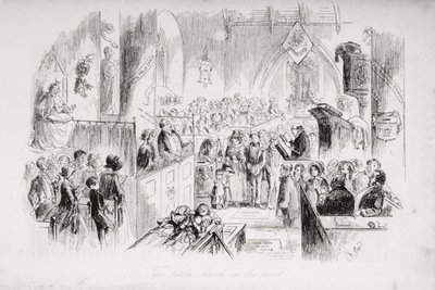 La petite église dans le parc, illustration de 