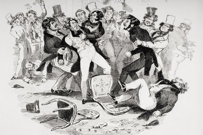 La dernière bagarre entre Sir Mulberry et son élève, illustration de 