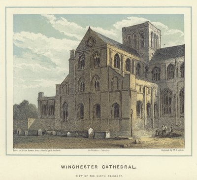 Cathédrale de Winchester, vue du transept nord - Hablot Knight Browne