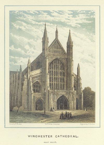 Cathédrale de Winchester, façade ouest - Hablot Knight Browne