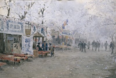 Festival des cerisiers en fleurs, c.1903 - Hachir Nakagawa