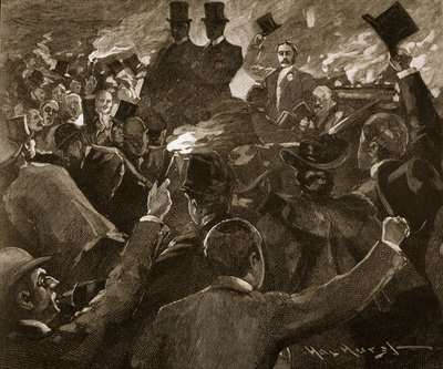M. Balfour à Dublin : procession aux flambeaux, illustration de 