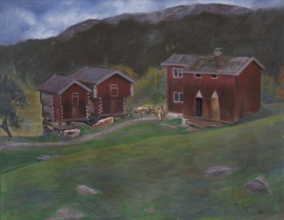 Cour de ferme à Åse en Telemark, Norvège - Halfdan Egedius