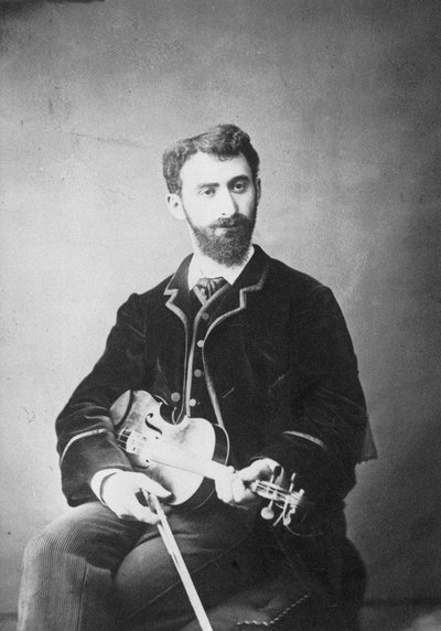 Portrait du violoniste et compositeur Tivadar Nachéz 1859-1930 - Hamburg . Photo studio Ferdinand Braune