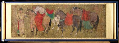 Un palefrenier avec des chevaux - Han Gan