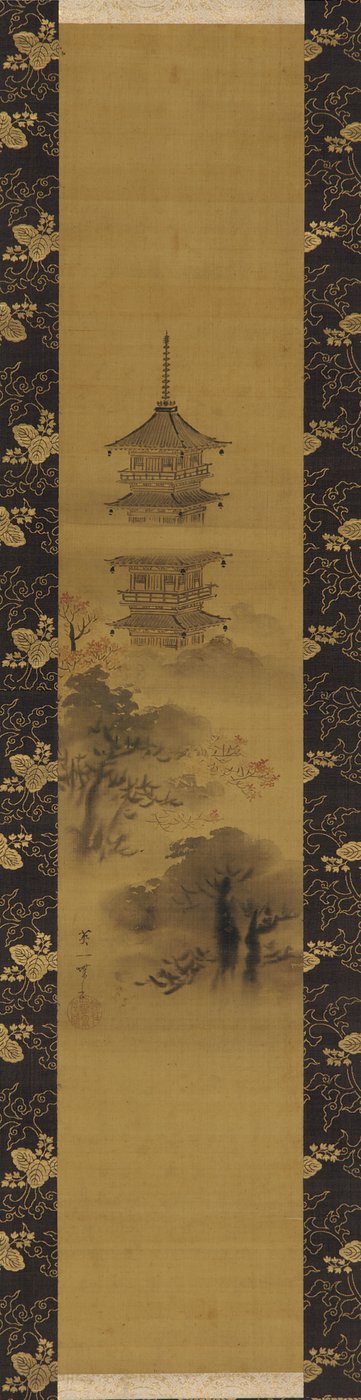Une Pagode, période Edo, milieu du 17e-début du 18e siècle - Hanabusa Itcho