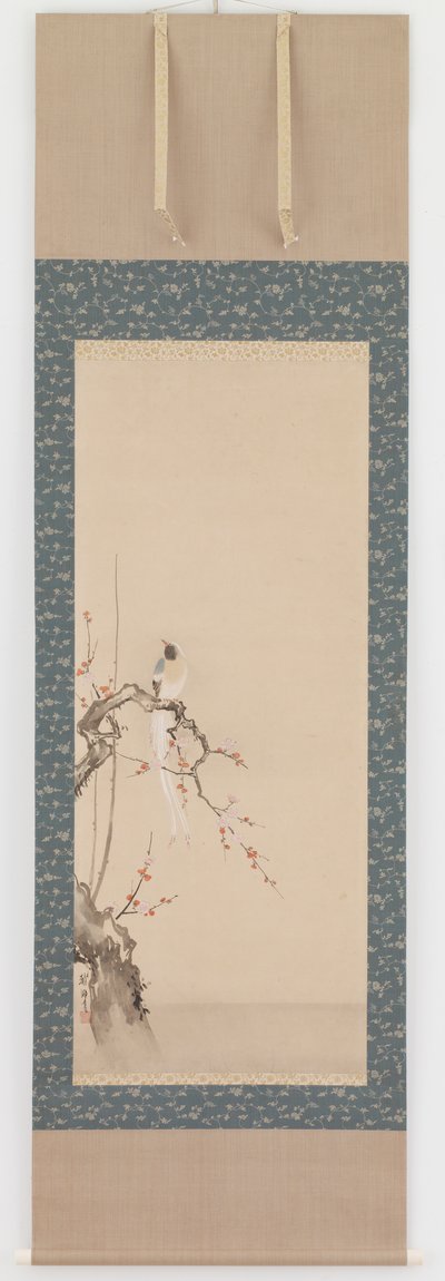 Oiseau et fleurs de prunier, période Edo - Hanabusa Itcho