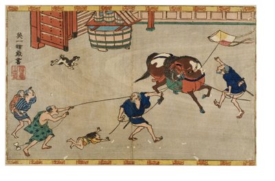 Cheval effrayé par un cerf-volant - Hanabusa Itcho