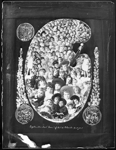 Mille huit cent quatre-vingt-quatre; Dix-huit cents gemmes de la Colombie-Britannique vous saluent!; photo composite composée de portraits d