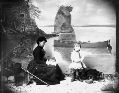 Hannah Maynard et une petite fille avec son chariot, 1884 - Hannah Maynard