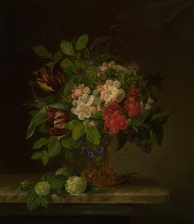 Un verre avec des fleurs de printemps - Hanne Hellesen