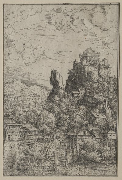 Paysage avec un château, 1553 - Hanns Sebald Lautensack