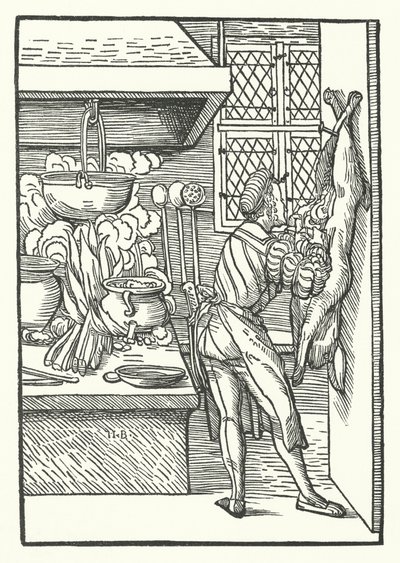 Un Cuisinier Découpant un Lièvre - Hans (after) Burgkmair