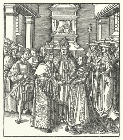 Le pape Nicolas V présidant le mariage de l