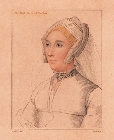 Catherine Brandon, duchesse de Suffolk (1812) (gravure) - Hans (after) Holbein the Younger
