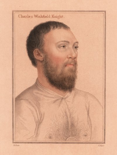 Charles Wingfield du château de Kimbolton (1812) (gravure) - Hans (after) Holbein the Younger