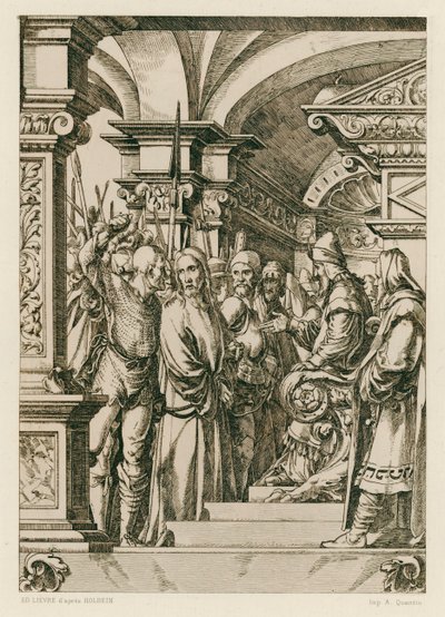Jésus-Christ devant Caïphe - Hans (after) Holbein the Younger