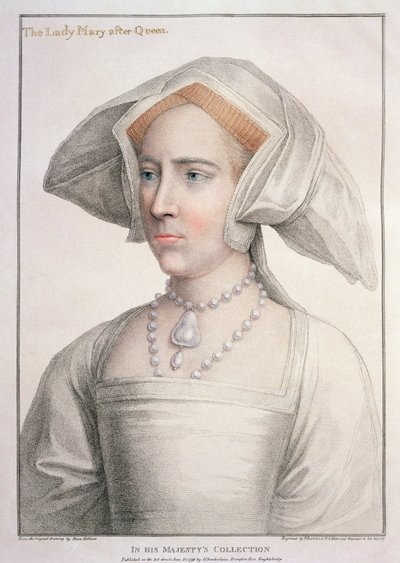 Marie Tudor (1516-58) gravée par Francesco Bartolozzi (1727-1815) - Hans (after) Holbein the Younger