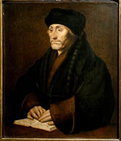 Portrait de Didier Érasme (Érasme de Rotterdam) (1469-1536), humaniste néerlandais - Hans (after) Holbein the Younger