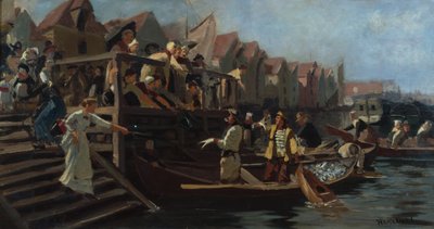 Enchères au marché aux poissons, Triangle de Bergen - Hans Andreas Dahl