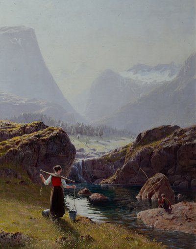 Fille avec des seaux d