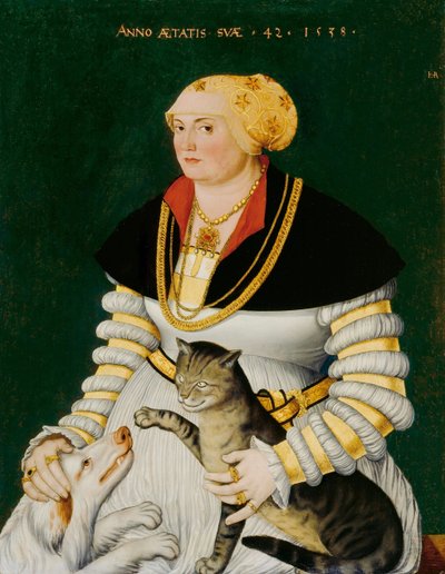 Portrait de Cleophea Holzhalb, née Krieg von Bellikon par Asper, Hans (1499-1571). Huile sur bois - Hans Asper