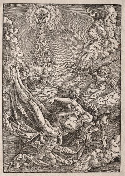Le Christ porté au ciel par des anges - Hans Baldung