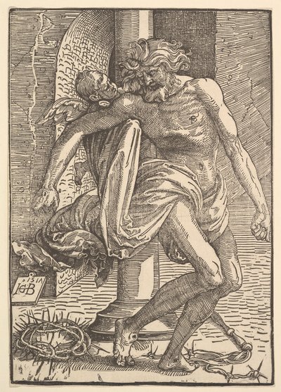 Christ avec les instruments de torture soutenu par un petit ange - Hans Baldung