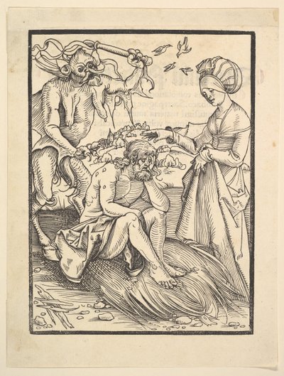 Job tenté par un démon - Hans Baldung