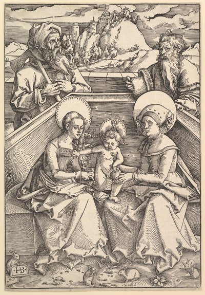 La Sainte Famille avec Sainte Anne et Saint Joachim - Hans Baldung