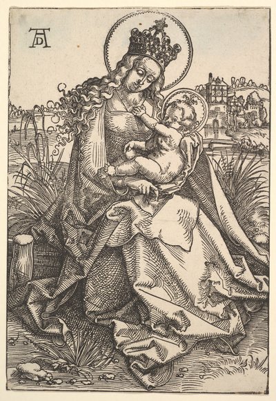 La Vierge sur la berge herbeuse - Hans Baldung