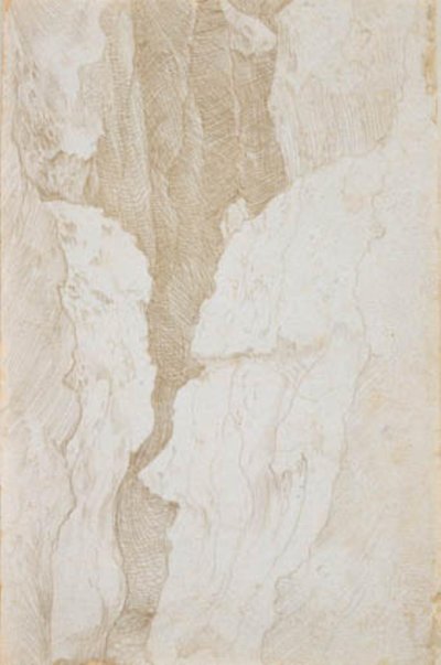 Une gorge profonde avec un ruisseau tumultueux au fond - Hans Baldung Grien