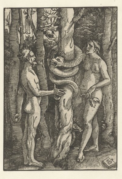 Adam et Ève avec le serpent - Hans Baldung Grien